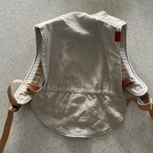 Salura Bloom Flax / Basics Linen Onbuhimo Baby Carrier with Leather Straps